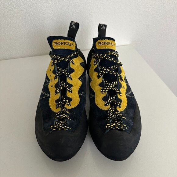 Boreal Fusion S-2 Climbing Shoes Lace Up Yellow Black Downturn Men\'s Size 11.5